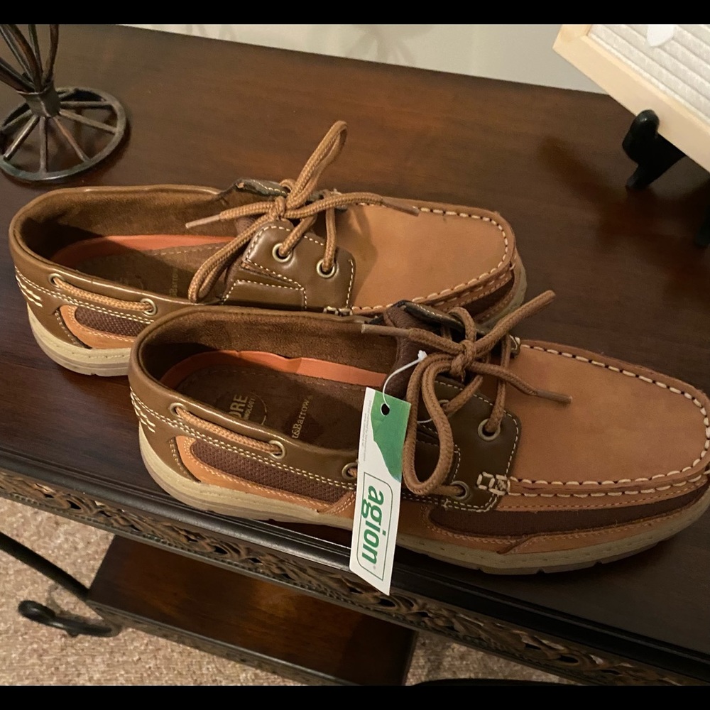 Mens Croft and Barrow leather boat shoes two toned